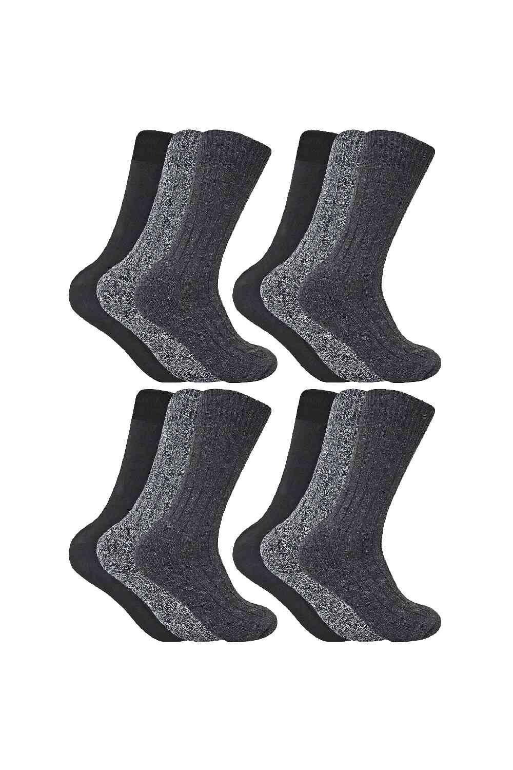 

12 пар шерстяных носков для походов Sock Snob, серый