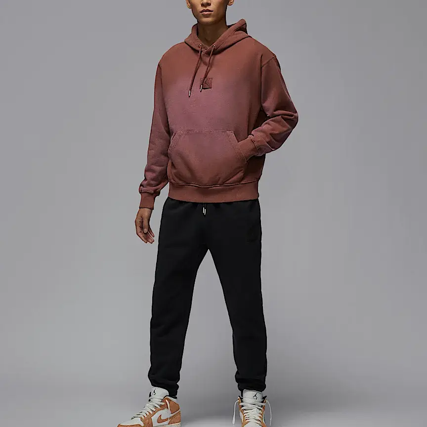 Jordan Толстовка Flight Fleece мужская Little Horse Brown — фото 4