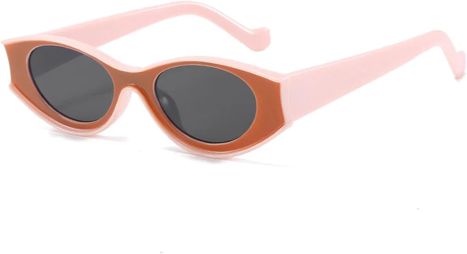 

Винтажные солнцезащитные очки «кошачий глаз» для женщин и мужчин, в стиле ретро, ​​стимпанк, солнцезащитные очки с защитой от УФ-излучения UV400 VVTWSSW, C4brown Pink-black