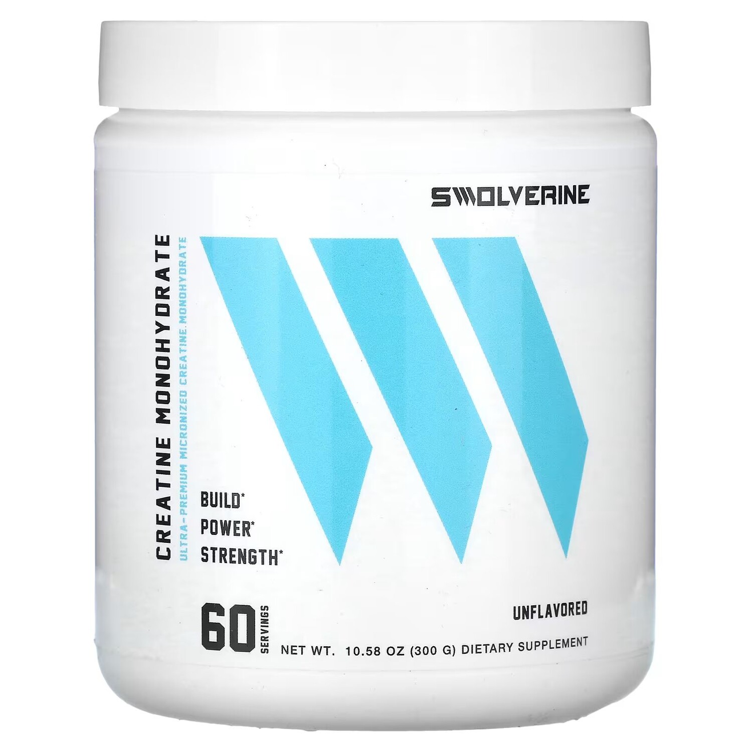 

Моногидрат креатина, без вкуса, 10,58 унции (300 г) Swolverine