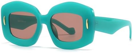 

Классические квадратные солнцезащитные очки 2027 года для женщин, винтажные ретро-очки с заклепками, модные солнцезащитные очки для мужчин, красные оттенки, трендовые MTZJH, C3 Green