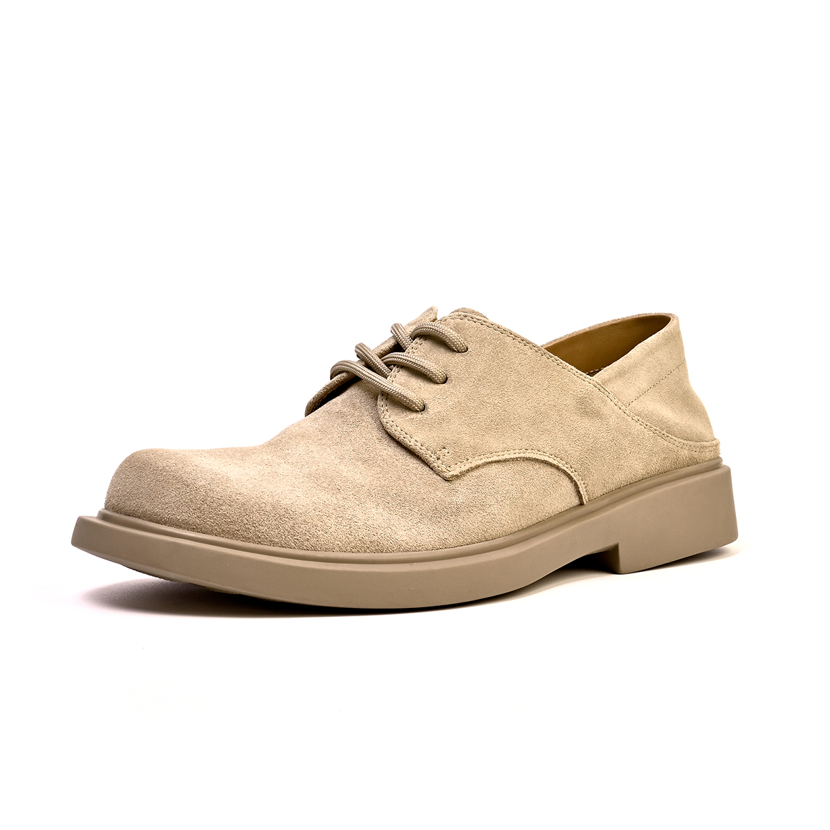 

Модные повседневные кожаные туфли с круглыми носами для мужчин Brounvanm, Desert Gray