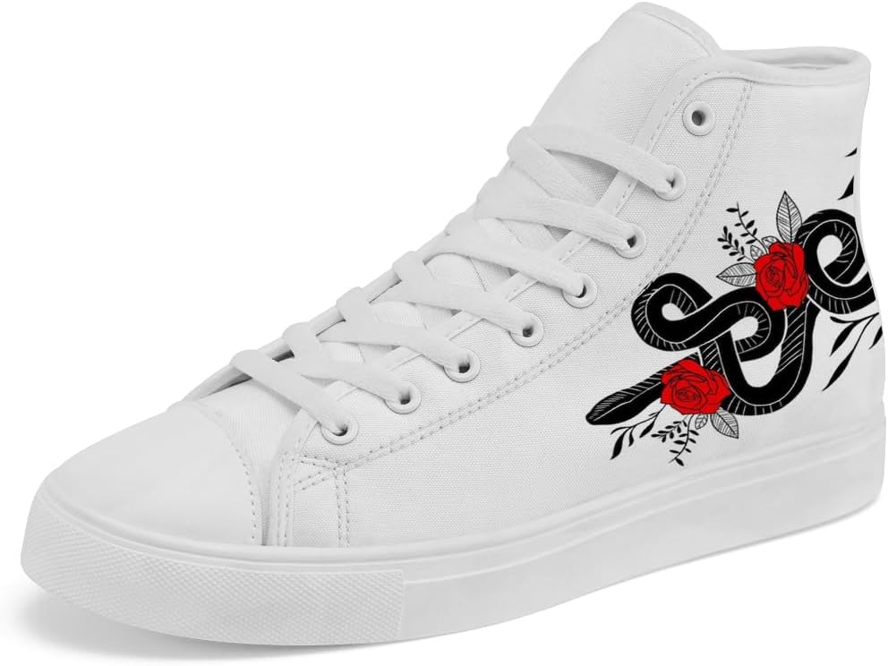 

Кеды Chebing Snake высокие на шнуровке из холщовой ткани, повседневная обувь для мужчин и женщин, белый