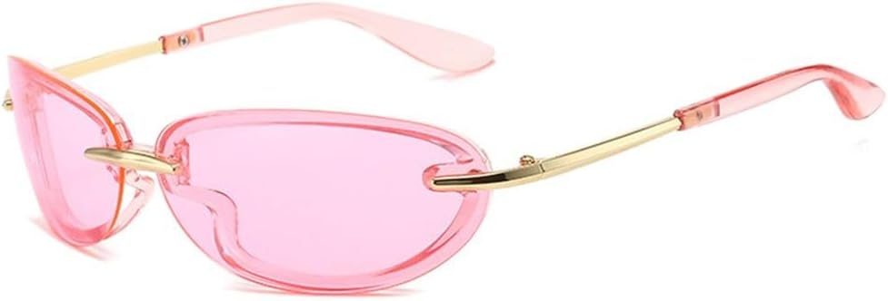 

Солнцезащитные очки прямоугольной формы в стиле Y2K, без оправы, с защитой от УФ-излучения UV400, спортивные, для вождения, конфетного цвета, сине-зеленые, для активного отдыха KTUCN, Pink