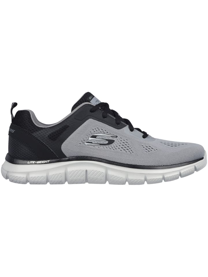 Кроссовки женские Skechers сетчатые, серо-черный — фото 2