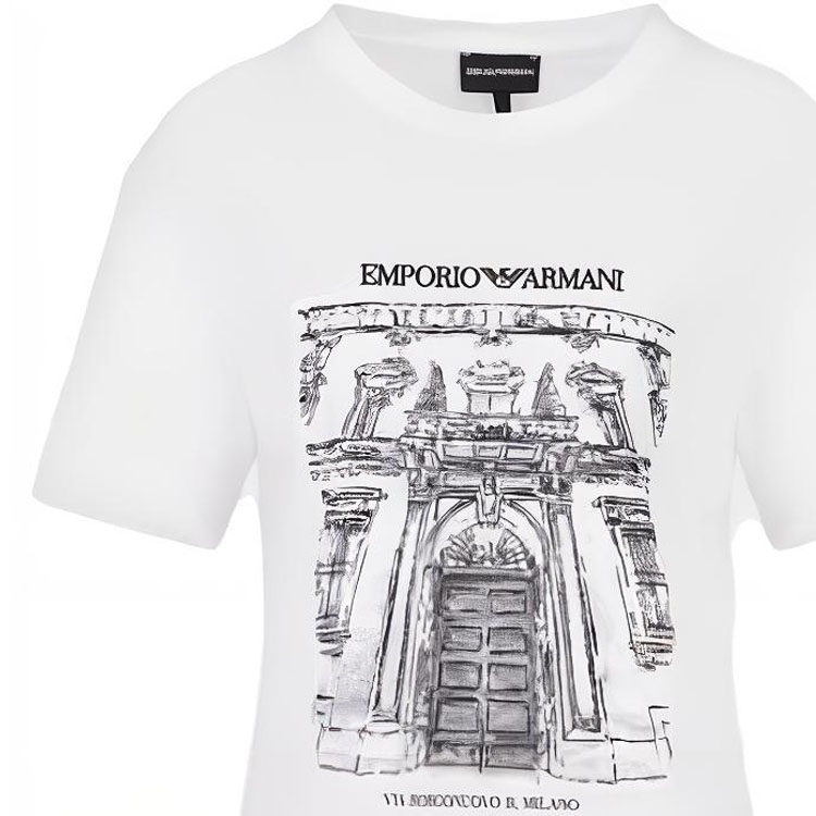 

Футболка женская белая SS23 Regular EMPORIO ARMANI