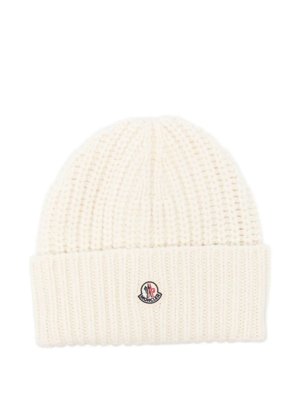 

Ребристая шапка MONCLER, белый