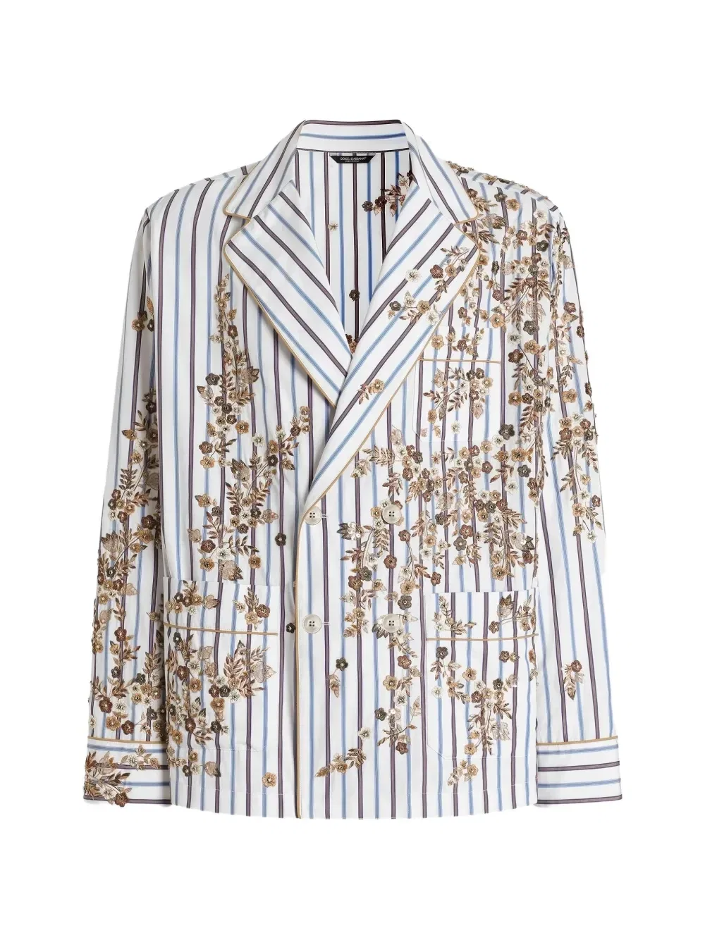 Халат с вышивкой DOLCE & GABBANA, белый