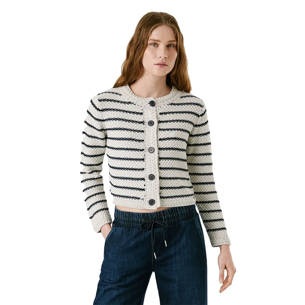 

Свитер Pepe Jeans Cassie Stripes, бежевый