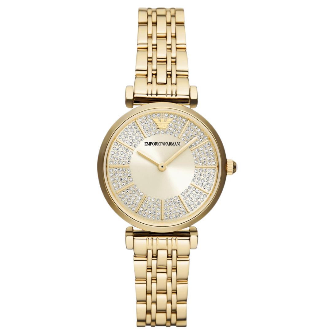 

EMPORIO ARMANI Часы Two Hand Gold Tone Stainless Steel Watch, Gold Dial