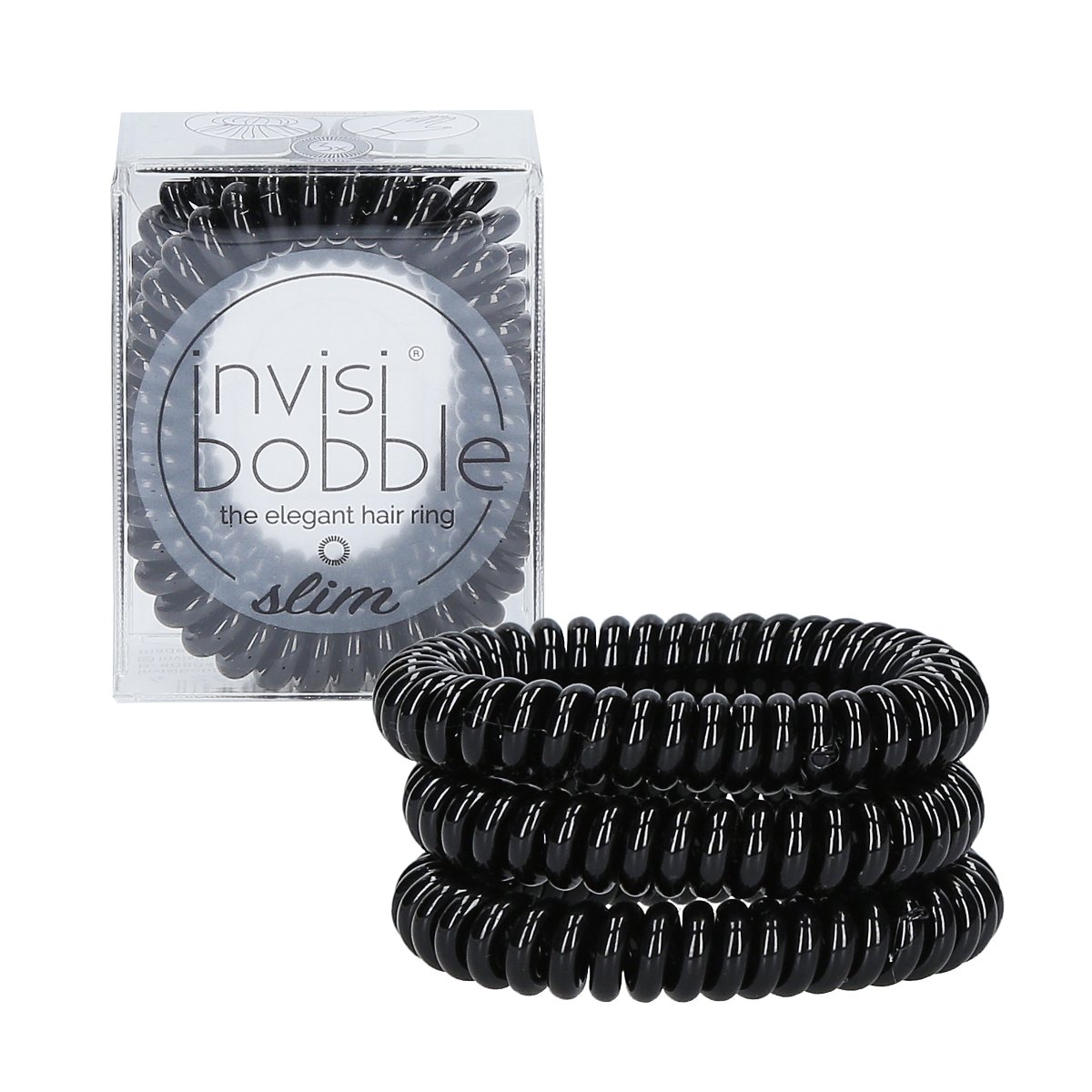 

INVISIBOBBLE, SLIM, Резинки для волос (True Black), 3 шт