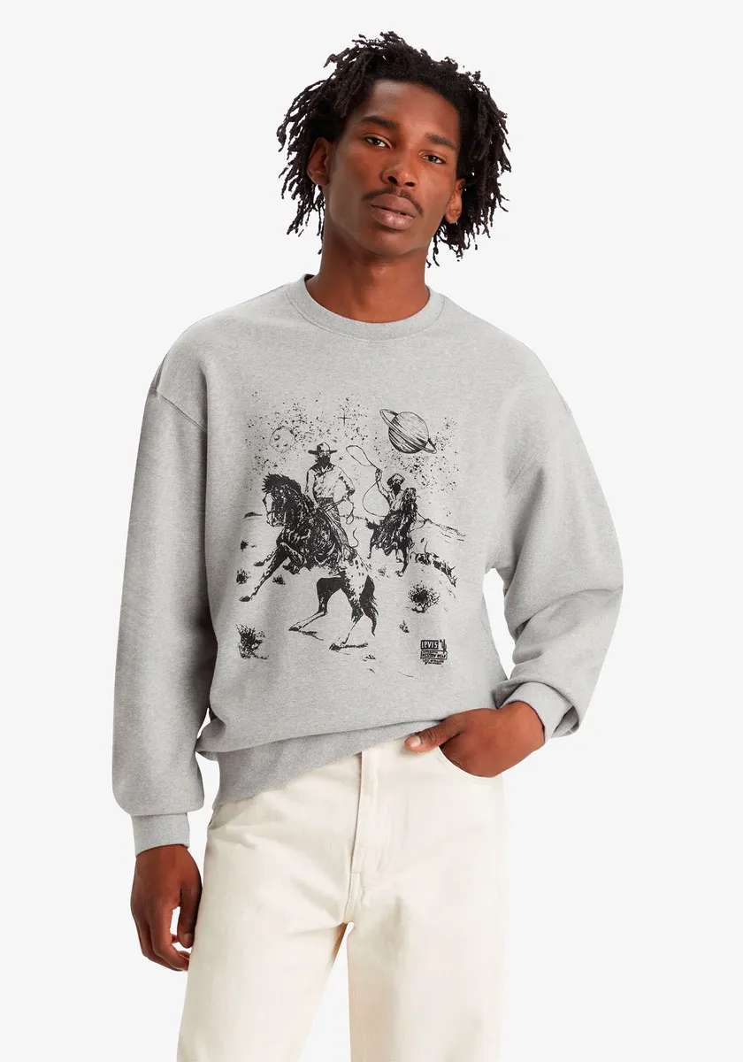 

Толстовка Levi's "RELAXD GRAPHIC CREW GREYS", цвет Space Cowboy Crew Mh