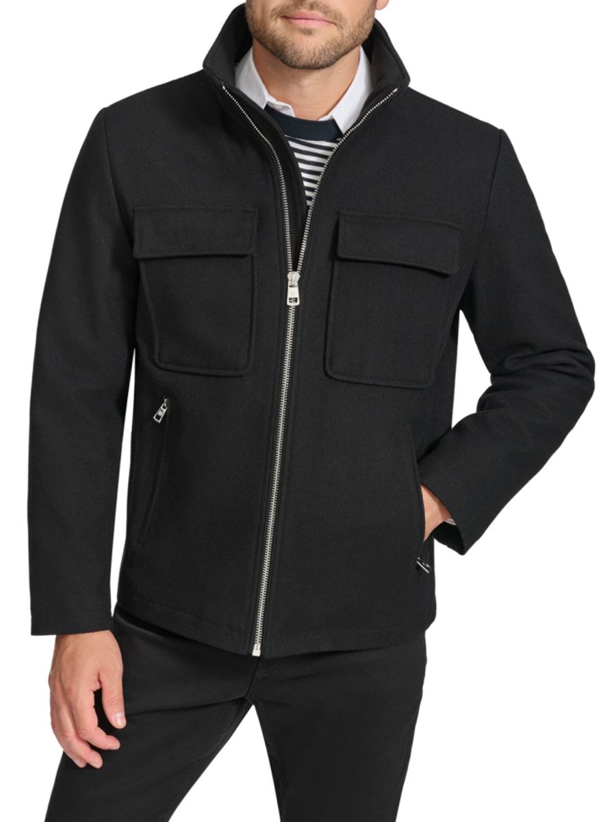 

Куртка из смесовой шерсти Calvin Klein, черный