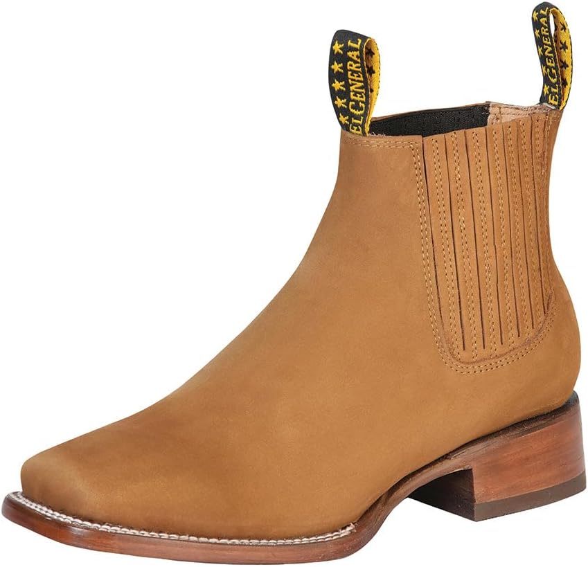 

Ботильоны с квадратным носком - нубук старое золото Generic