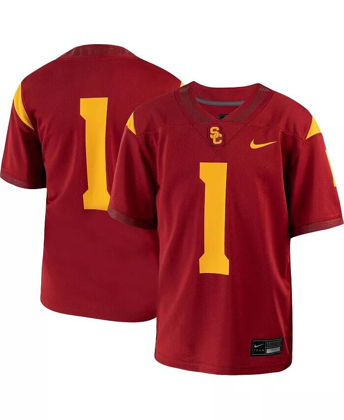 

Футбольная майка Big Boys # 1 Crimson USC Trojans 1st Armoured Division Old Ironsides Untouchable Nike, красный