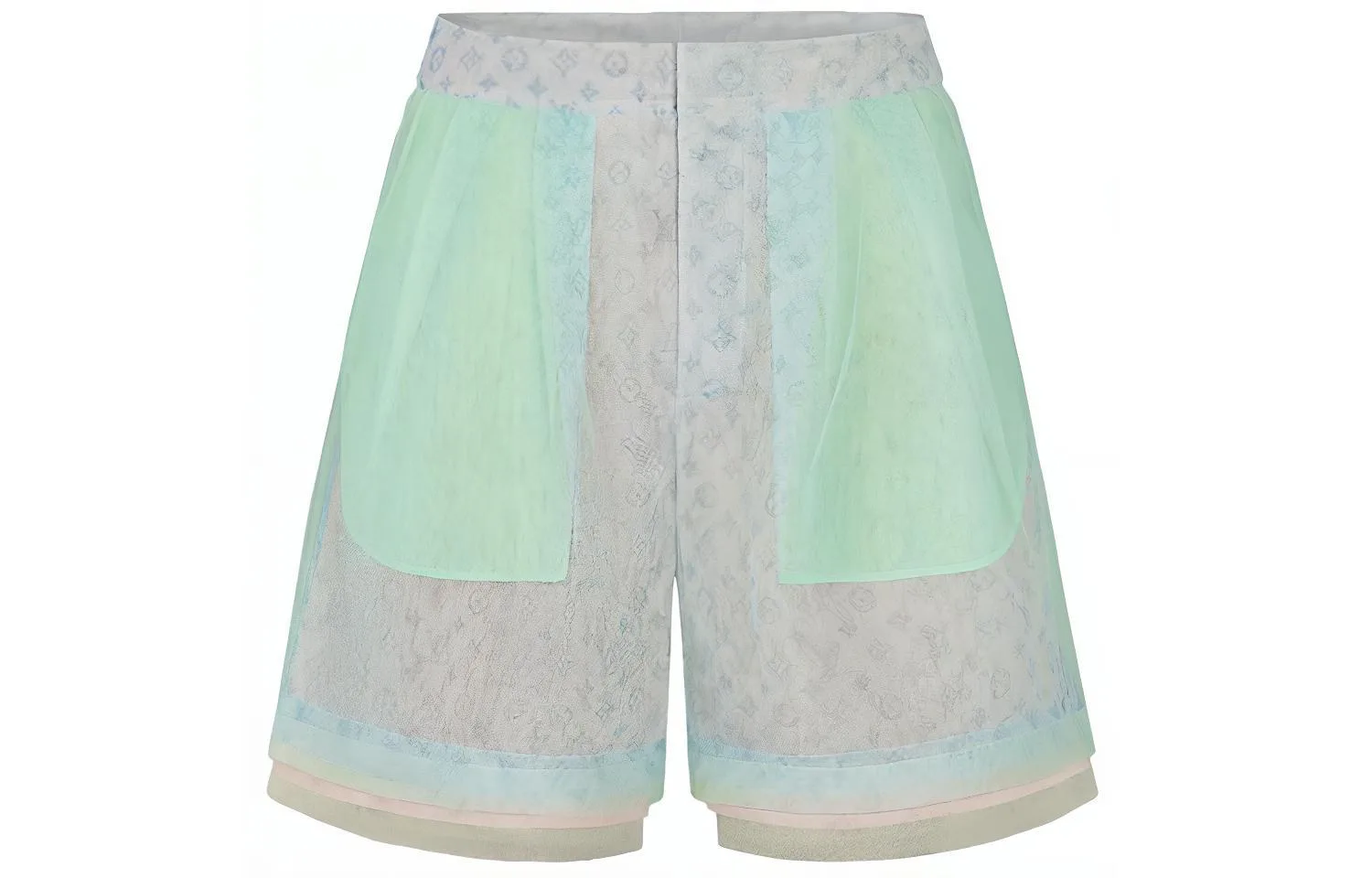 LOUIS VUITTON Повседневные шорты мужские Blue Green