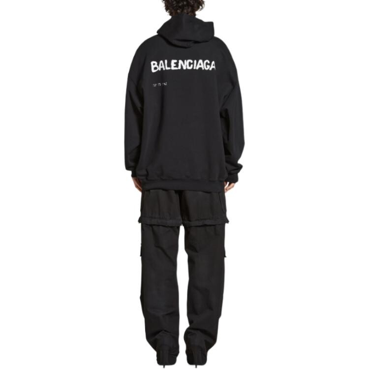 Толстовка женская Balenciaga Oversized, черный — фото 4
