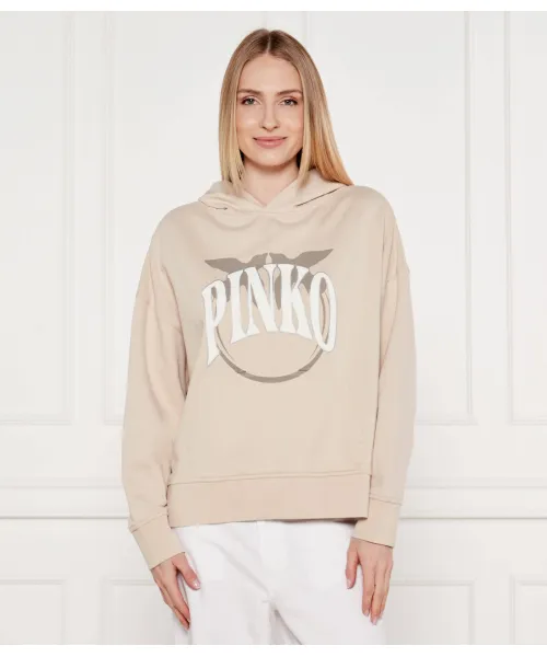 

Толстовка Макамба Oversize fit Pinko, бежевый