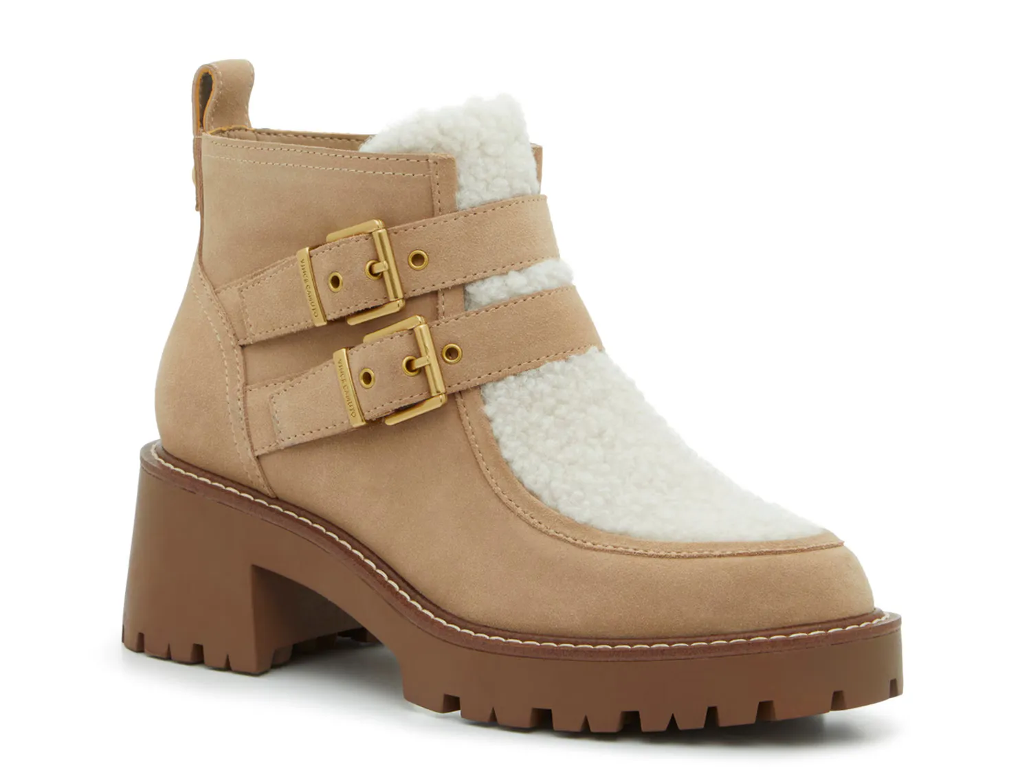 

Ботильоны Destonny Cozy Buckle Bootie Vince Camuto, цвет tan