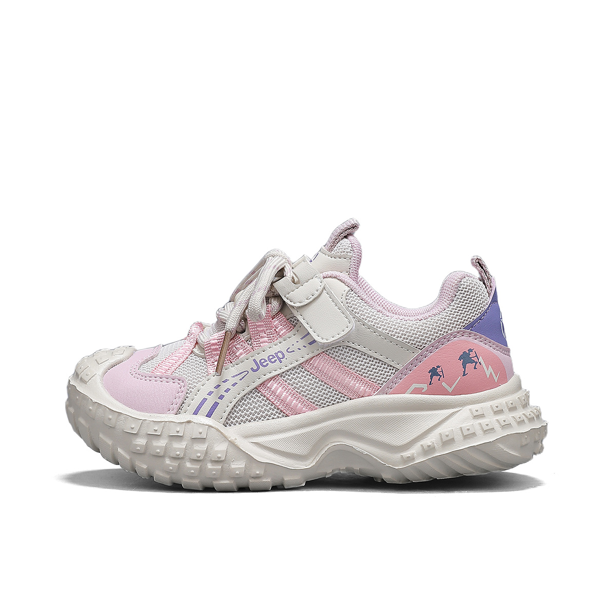 

Кроссовки Low top Running Shoes для детей Jeep, экрю/розовый красный