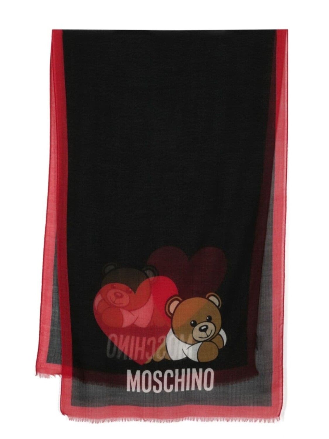 

Moschino шарф Teddy Bear с логотипом, черный