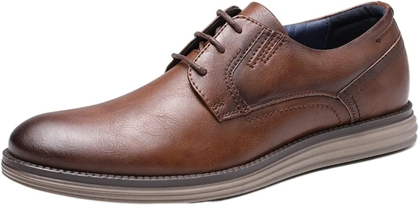 Туфли Men's Shoes, Men's Leather Shoes, Casual Shoes, Lace-Up Shoes, Work and Office Shoes, Simple Men's Shoes, Four Seasons, Professional Work Shoes, Wedding Shoes, Elegant Shoes Generic, Brown