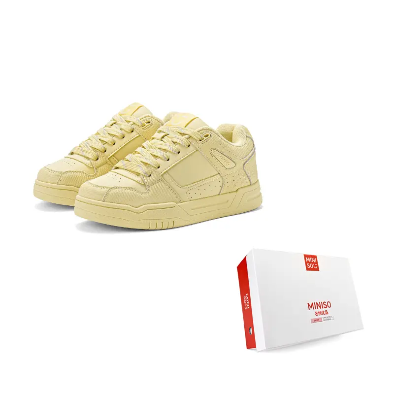 

MINISO Низкие скейтерские кроссовки унисекс желтые, цвет Yellow