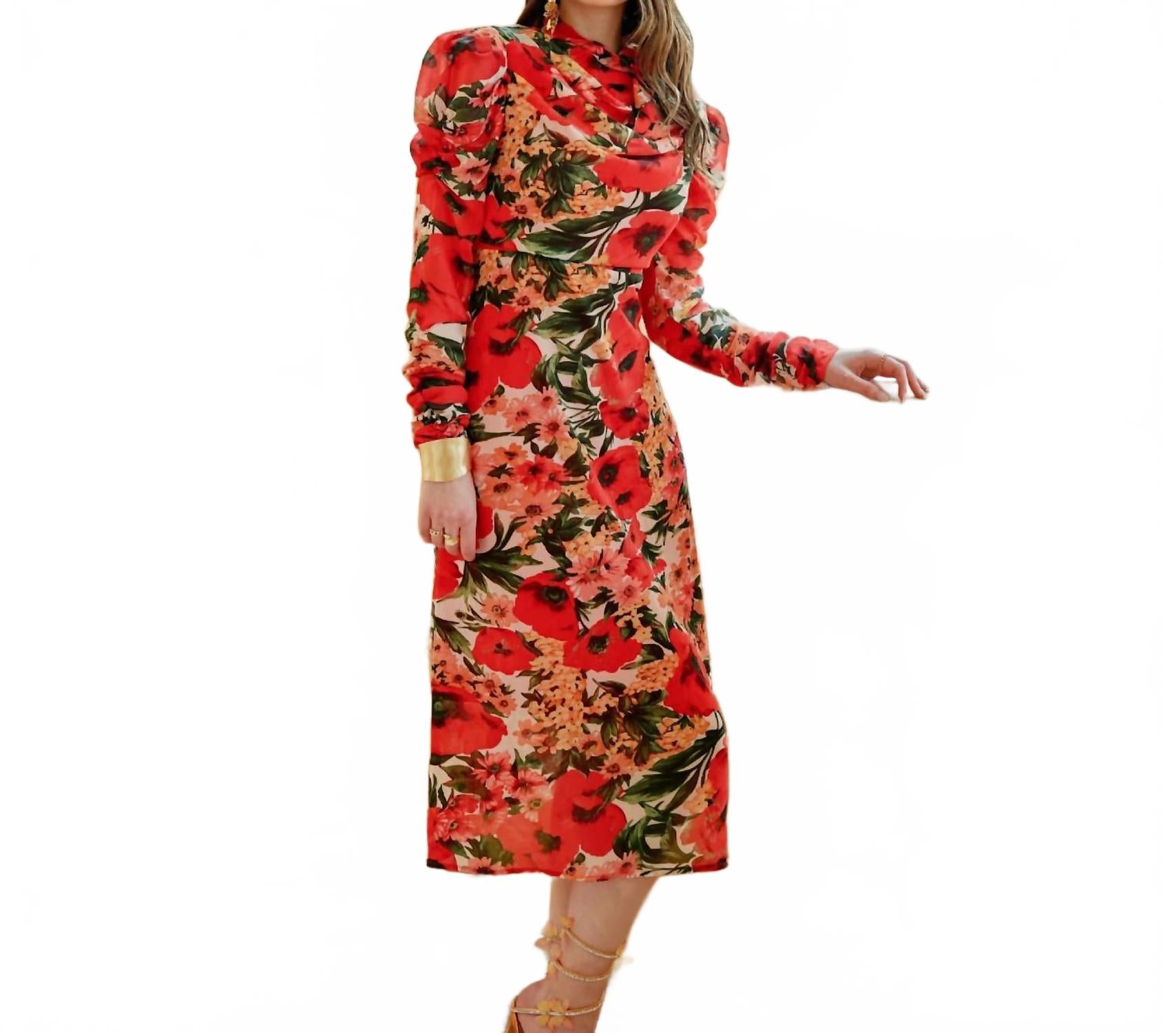 

Альма Платье с буфами в цветочном принте Esteem Couture, Floral