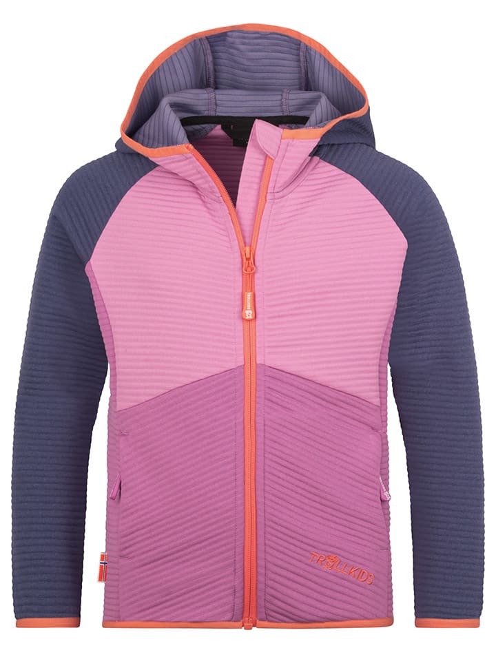 Trollkids Флисовая куртка "Согндал" розово-фиолетового цвета