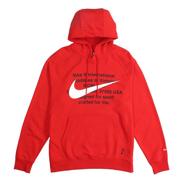 

Толстовка Men's Nike Sportswear Swoosh Large Printing Pullover Red, красный