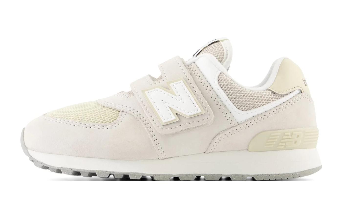 

New Balance 574 Low Top Детские кроссовки для бега Бежево-серые белые Детские New Balance, Серый белый/Светло-бежевый