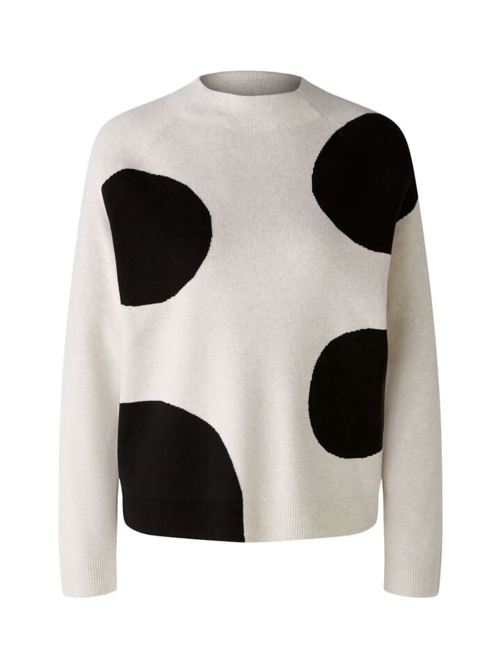 

Пуловер Oui Pullover, цвет offwhite black