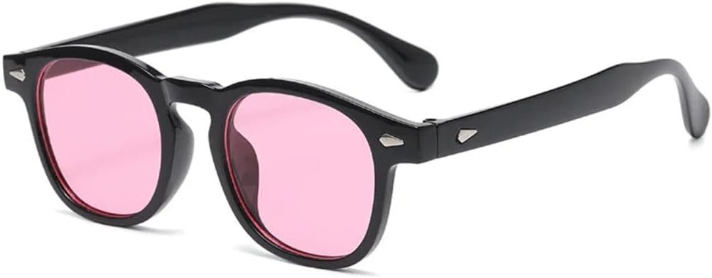 

Солнцезащитные очки с защитой от УФ-излучения UV400 | Круглые линзы в стиле панк с заклепками | Для женщин и мужчин, для занятий спортом на открытом воздухе и вождения DSVIGF, Black-pink