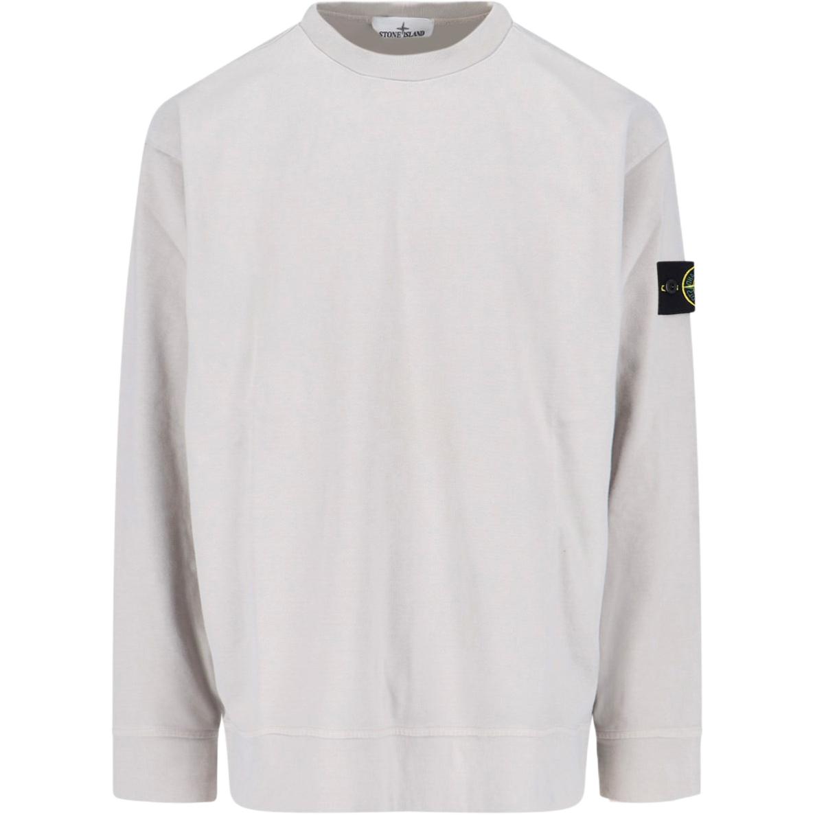 

Свитшот с круглым вырезом STONE ISLAND, светло-серый