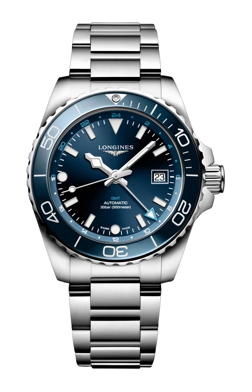 ГИДРОКОНКВЕСТ 41 ММ - L3.790.4.96.6 LONGINES, серебряный