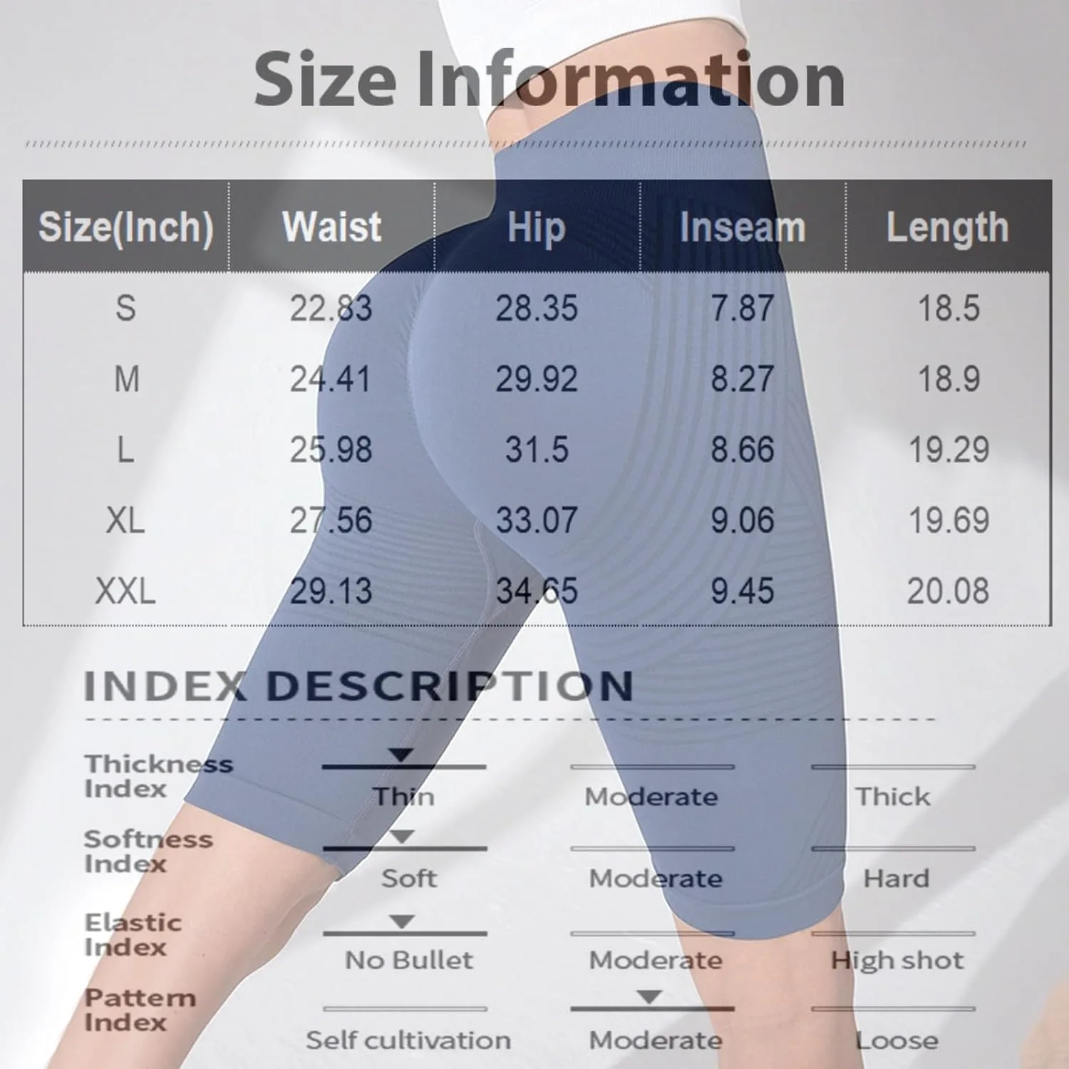 1 шт. Леггинсы для женщин Yoga Workout High Waist Tummy Control Stretchy Skinny Legging Shorts Lightweight Slim Fit Pants S-2XL — фото 4