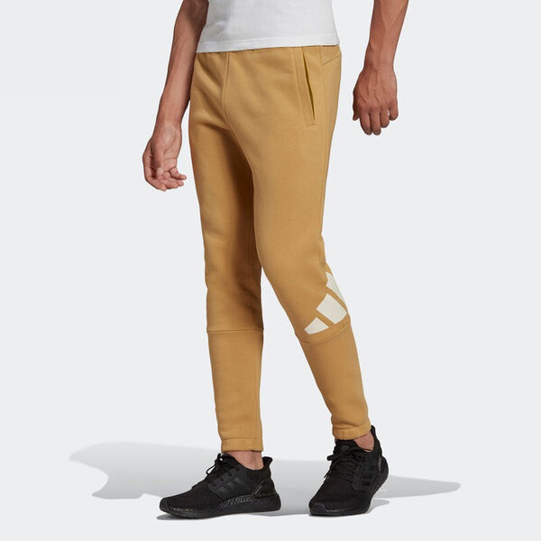 Брюки logo printed track pants asia sizing 'tan' Adidas, бежевый — фото 3