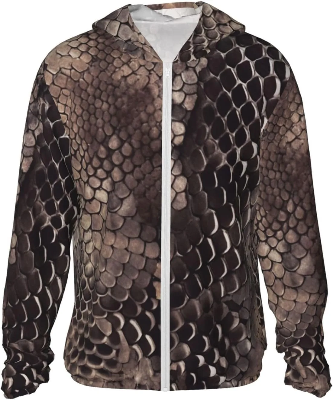 

Классическая рубашка с принтом snake skin для мужчин, UPF 50+, с длинными рукавами NBSKSDLK