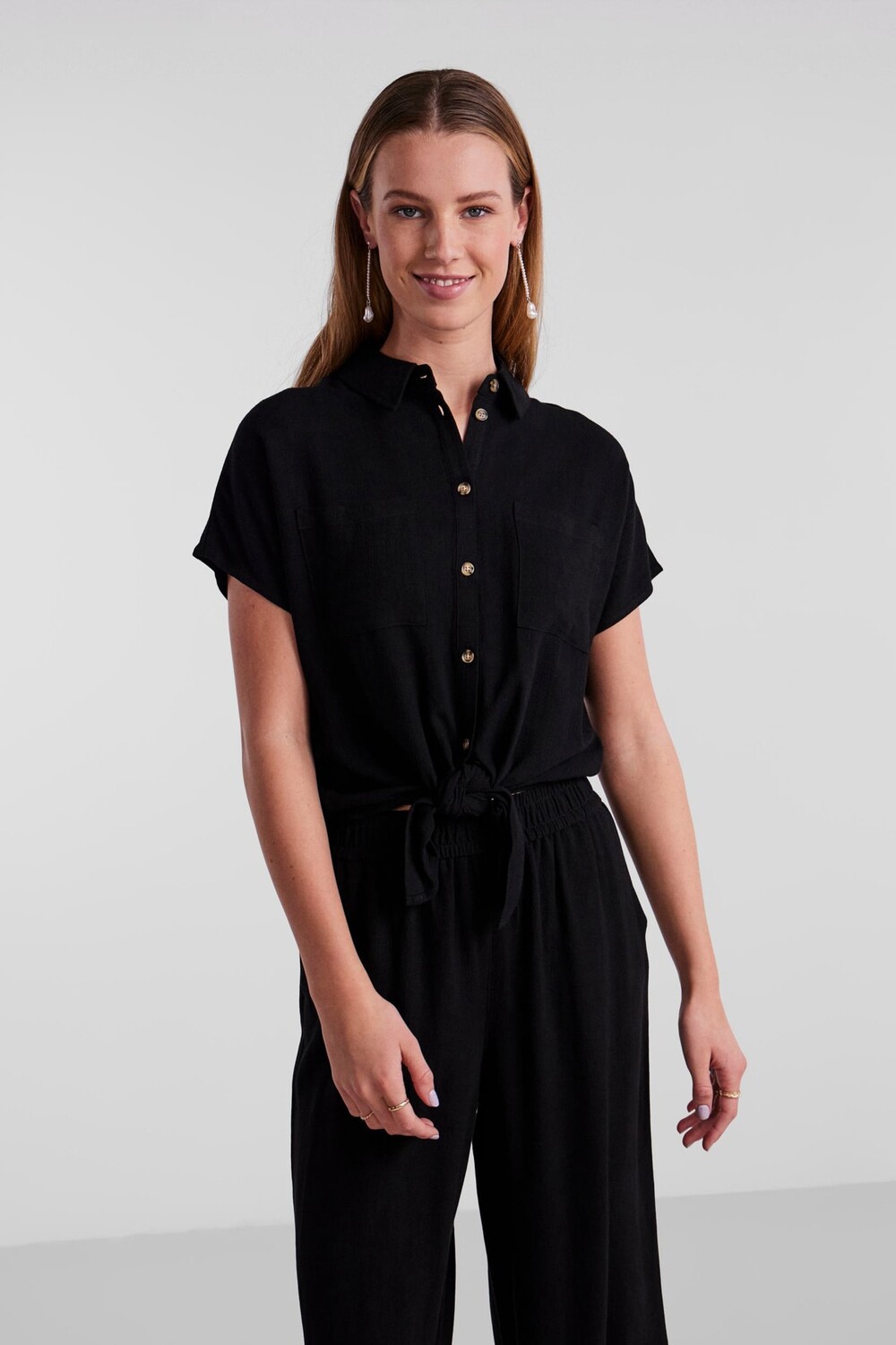 

Блузка для женщин/девочек для взрослых PIECES, черный