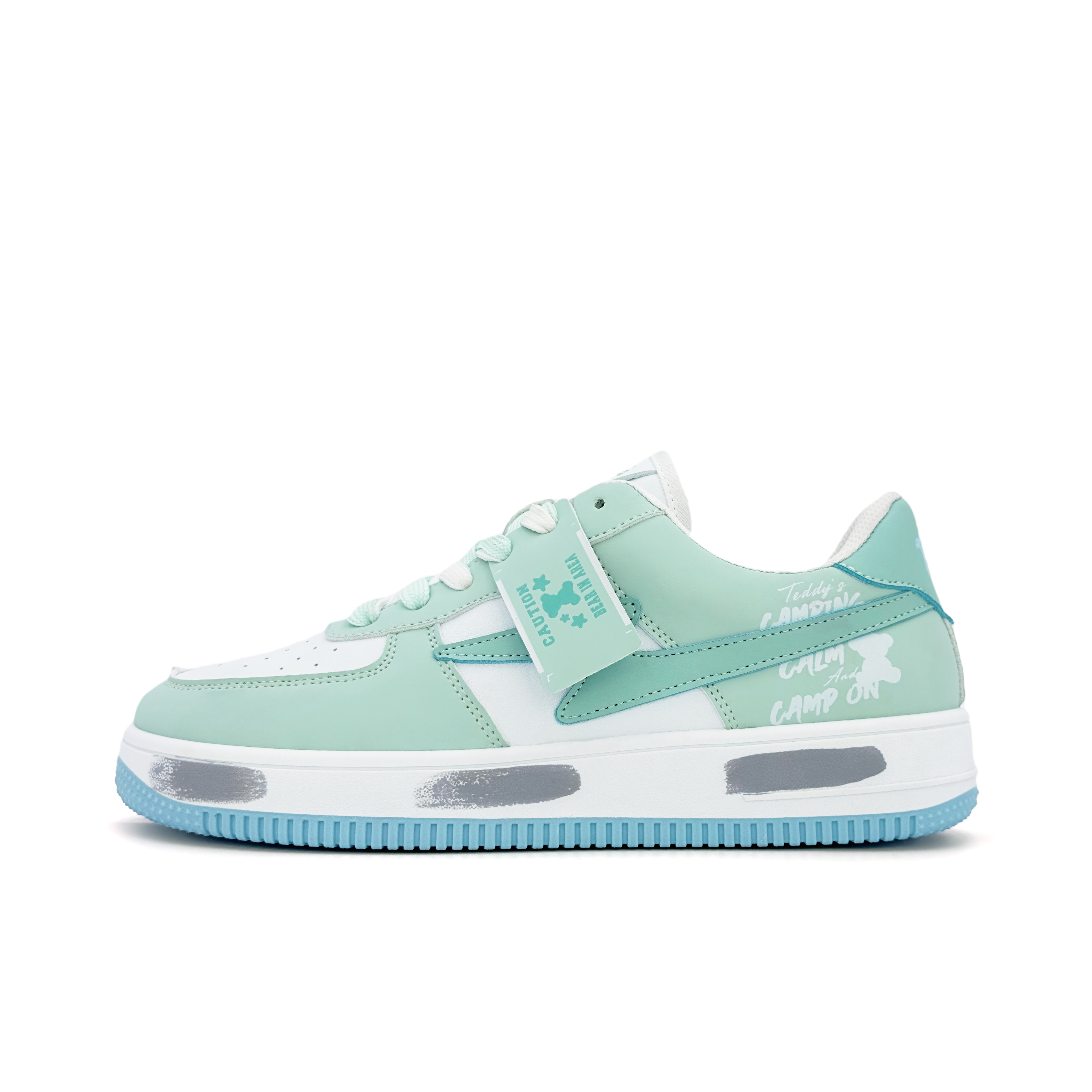 

Модные и стильные универсальные винтажные молодежные кроссовки Air Force 1 Low Top для скейтбординга для мужчин Teddy Bear Collection, Cool Black[Teddy Custom Box]