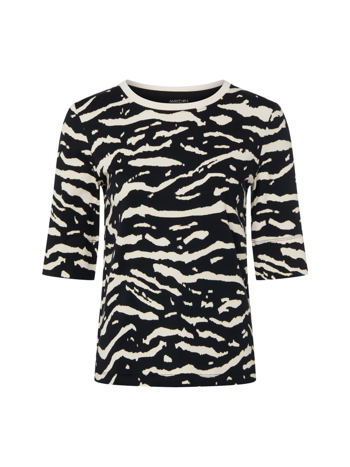 

MARC CAIN SPORTS Черно-белая футболка, Черный, MARC CAIN SPORTS Черно-белая футболка