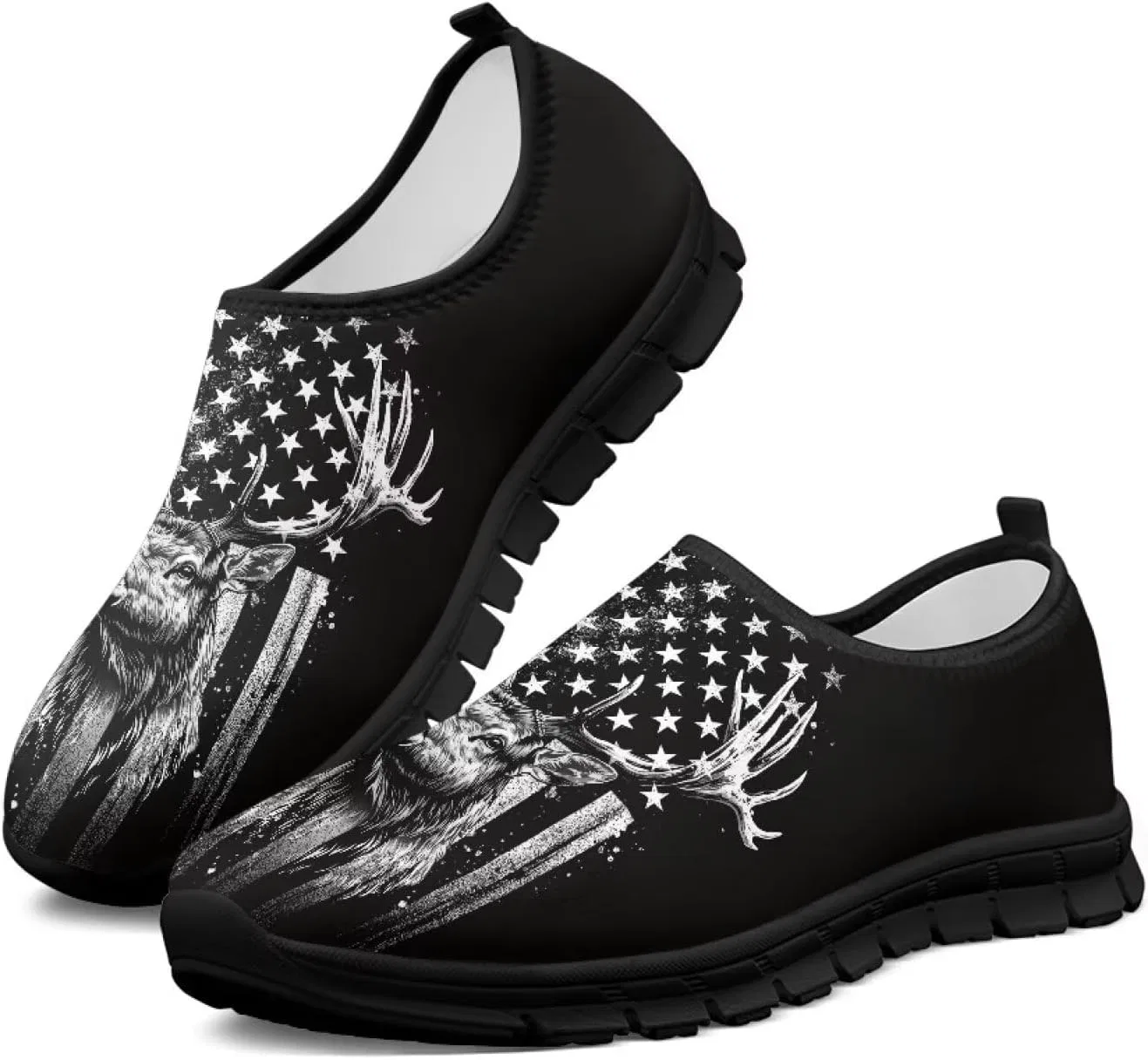 Мужские слипоны из дышащей сетки, Deer Flag Print Quxjehoe