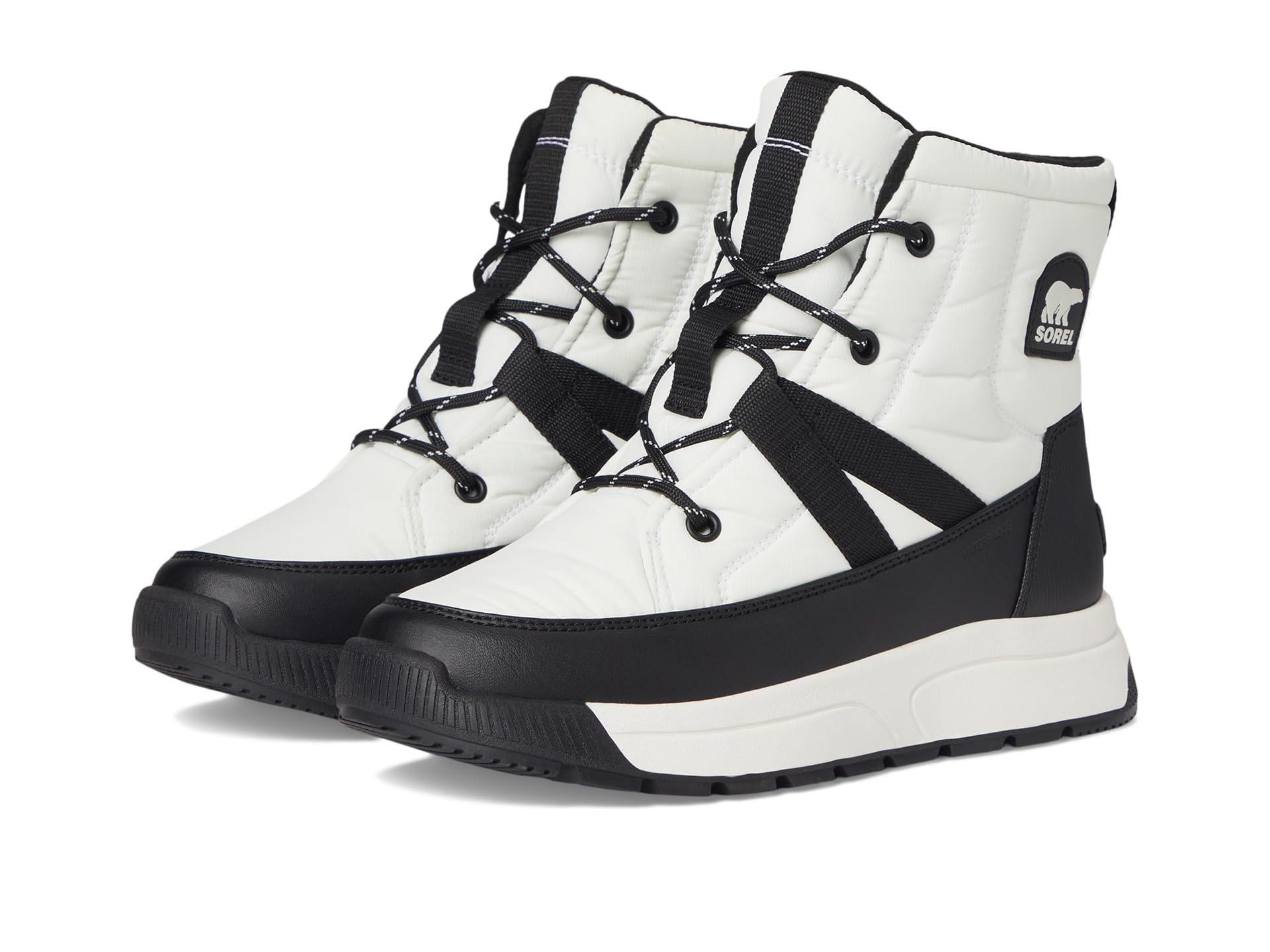 Ботинки женские SOREL Whitney Iii Mid водонепроницаемые стеганые, бело-черный