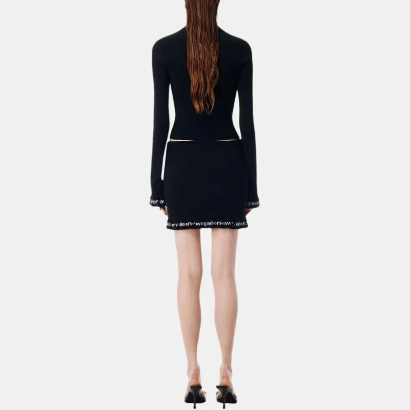 Мини-юбка ribbed Alexander Wang, Black — фото 4