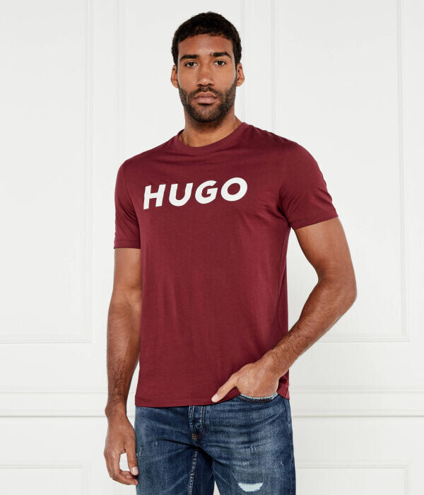 

Футболка мужская Hugo с принтом, бургундия