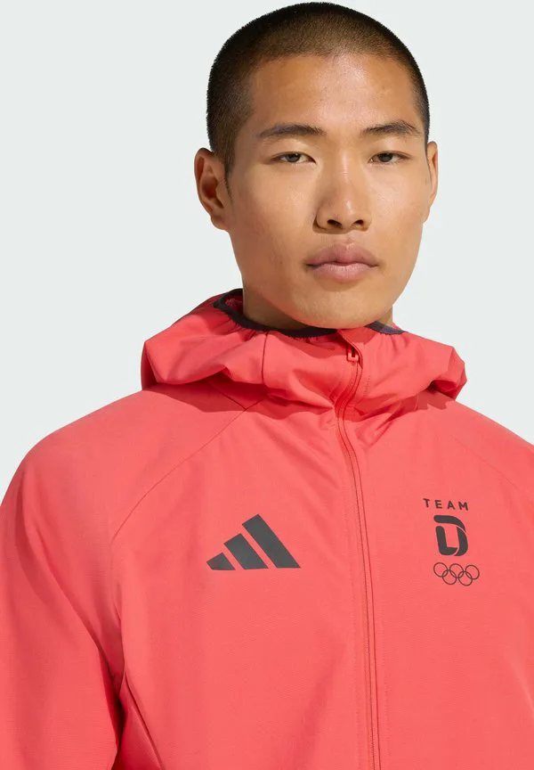 Куртка team d xploric с капюшоном из мягкого материала Adidas Performance, Semi Lucid Red — фото 3