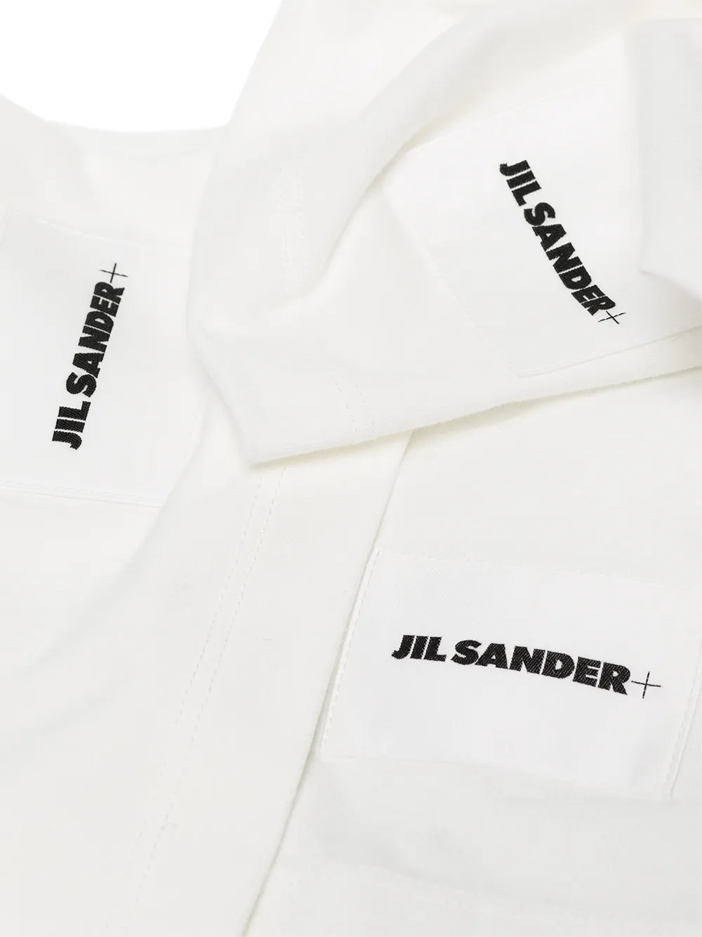 Комплект из трех футболок с нашивкой-логотипом JIL SANDER, белый — фото 4