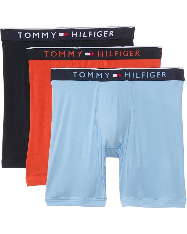 

Боксеры Tommy Hilfiger Smooth Stretch 3-Pack Boxer Brief, цвет Romantic Blue/Deep Orange/Desert Sky