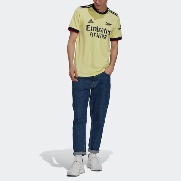Футболка arsenal sw guest sport soccer с коротким рукавом футболка мужская Adidas, желтый — фото 3