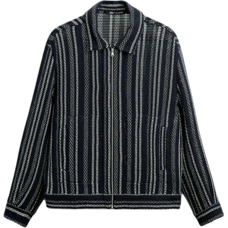 

Куртка мужская морская синяя/белая ZARA, Белый, Куртка мужская морская синяя/белая ZARA